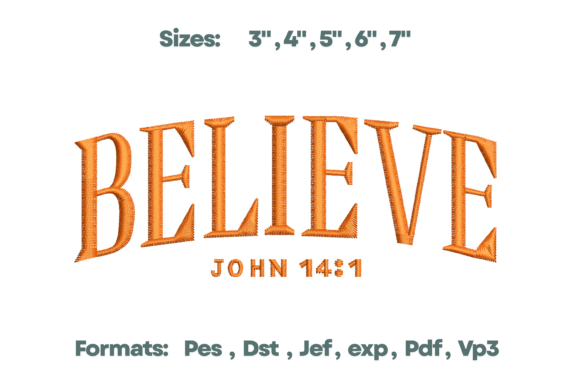 Believe John 14 1 Bible Embroidery Design Review
