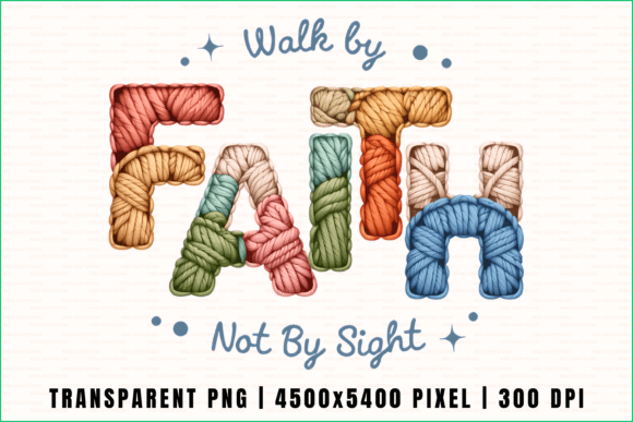 Christian Faith over Fear Embroidery PNG Review