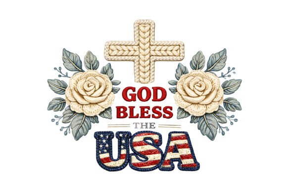 God Bless USA Embroidery Cross Rose Review
