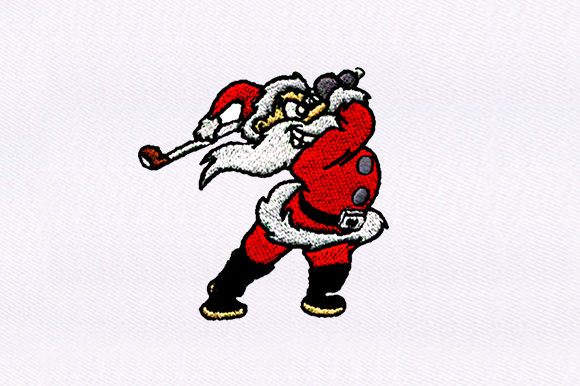 Golf Playing Santa Design: An Embroidery Seller's Review