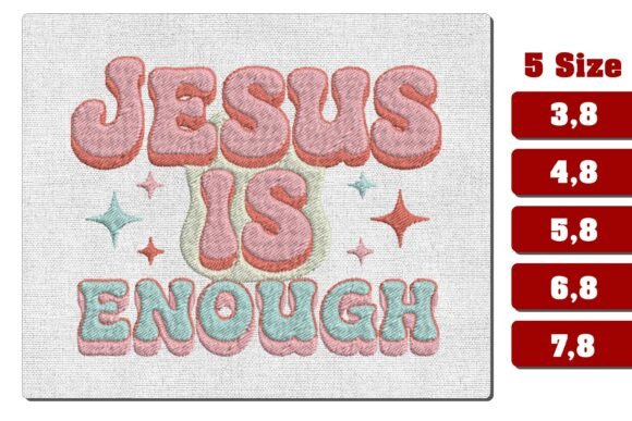 Jesus is Enough Embroidery Design PES Review