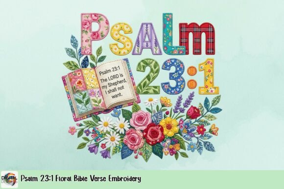 Psalm 23:1 Floral Bible Verse: A Design Review