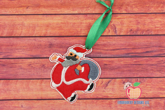 Reviewing Santa Walking with Giftbag in the Hoop